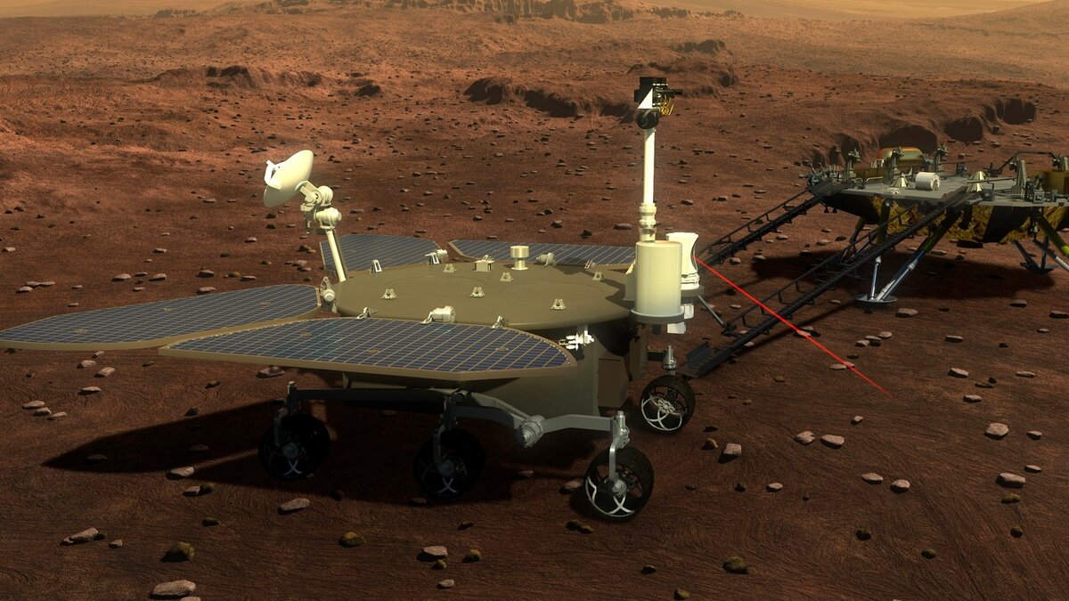 Китайский марсоход на Марсе