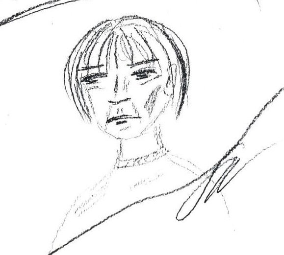 Ларка. Рисунок карандашом. Эскиз.