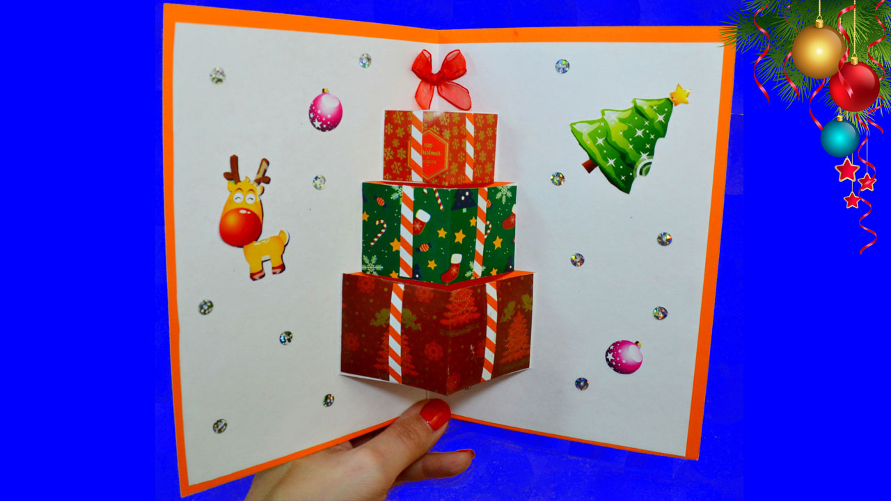 Инструкция как сделать новогоднюю открытку