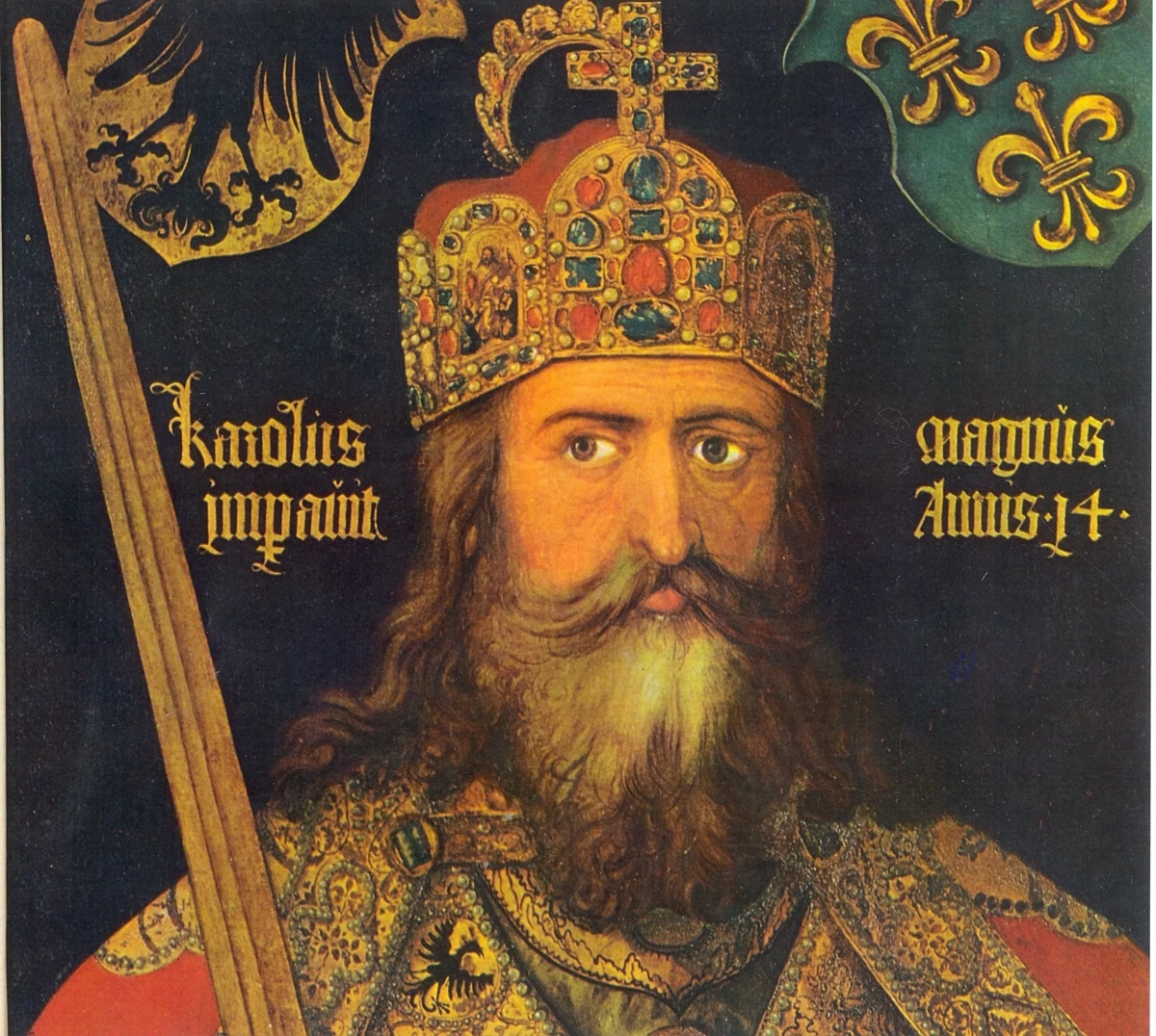 Сколько лет карлу великому. Карл Великий портрет. Карл Великий портрет Дюрера. Альбрехт Дюрер портрет Карла Великого. Карл Великий (742-814).