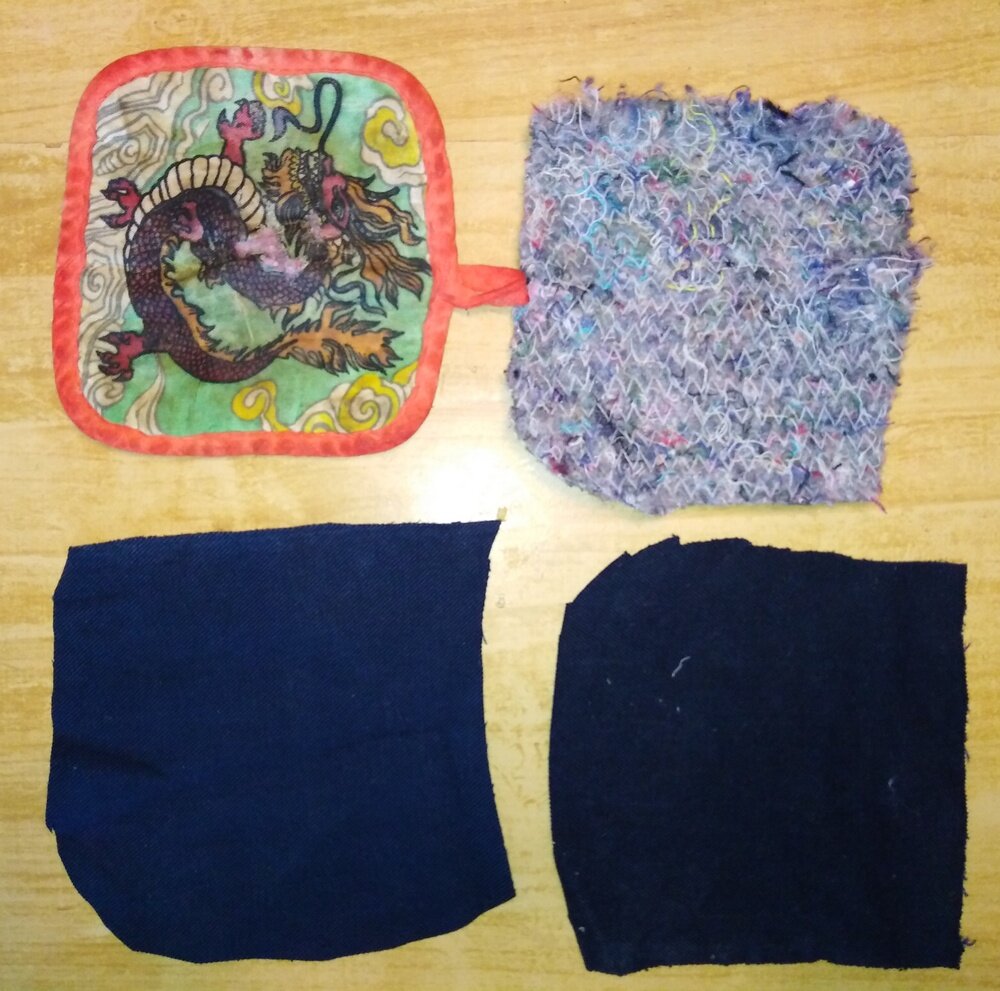 Пример прихватки и заготовки для самостоятельного изготовления.