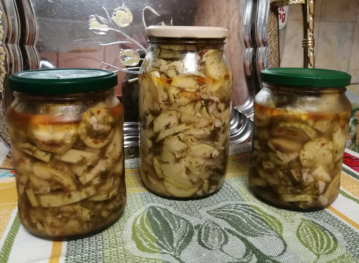 Маринованные кабачки кружочками на зиму