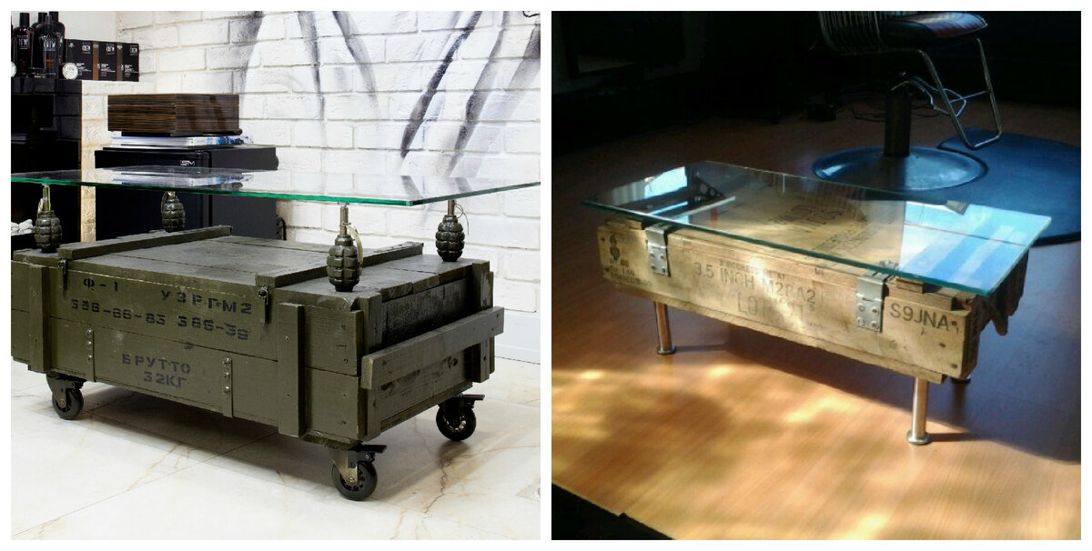 Столик из армейского ящика