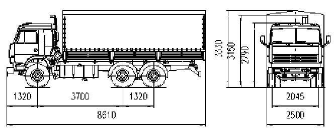 Чертеж кузова камаз 5320