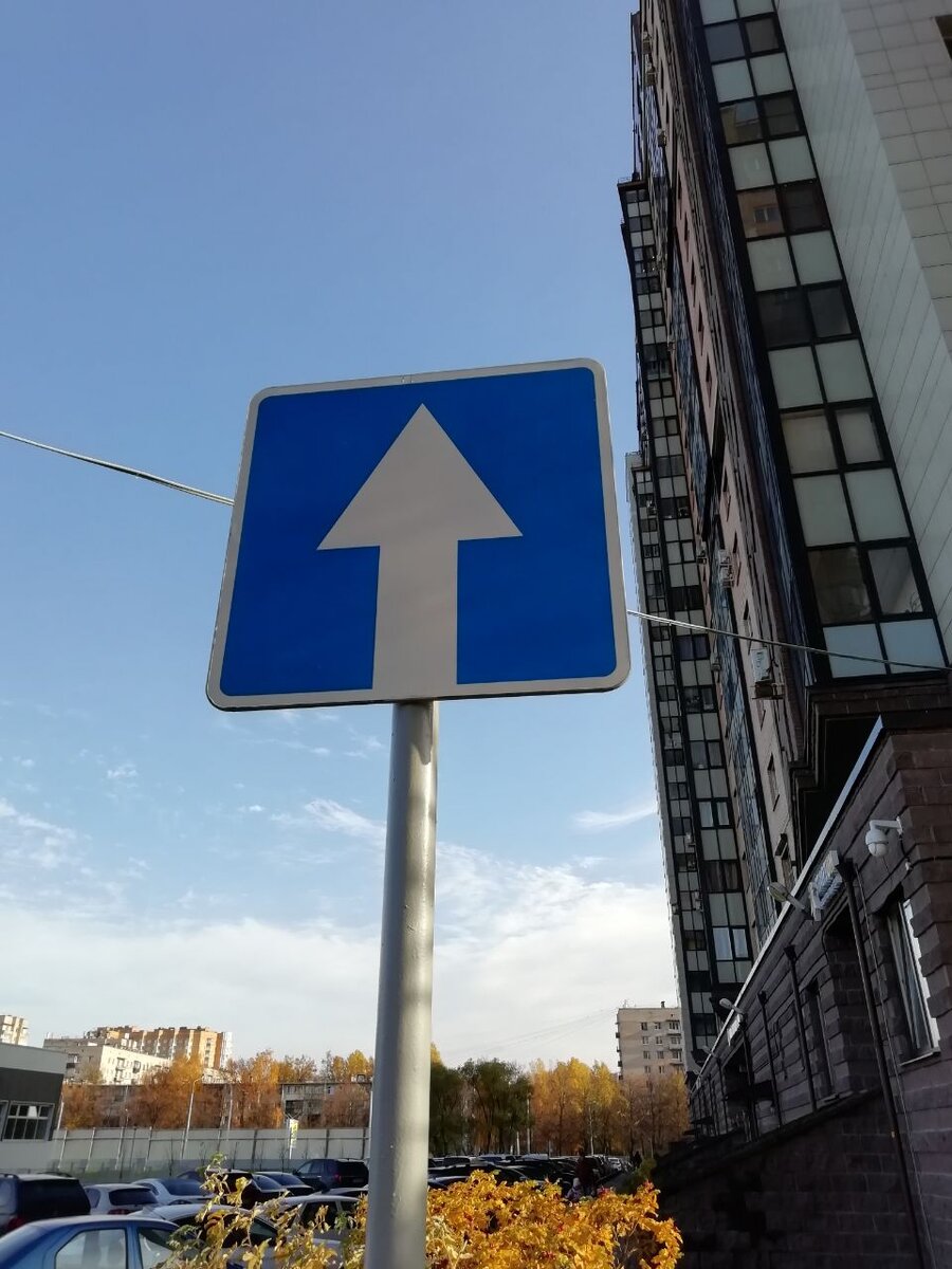 Знак "одностороннее движение"