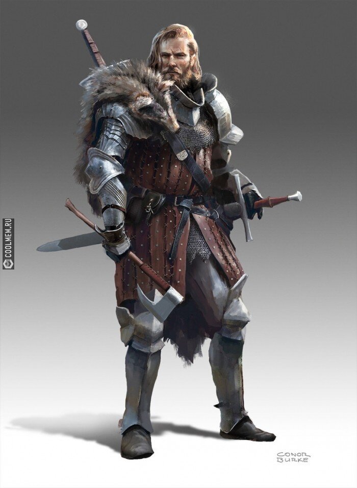 Типичный образ воина, правда без шлема