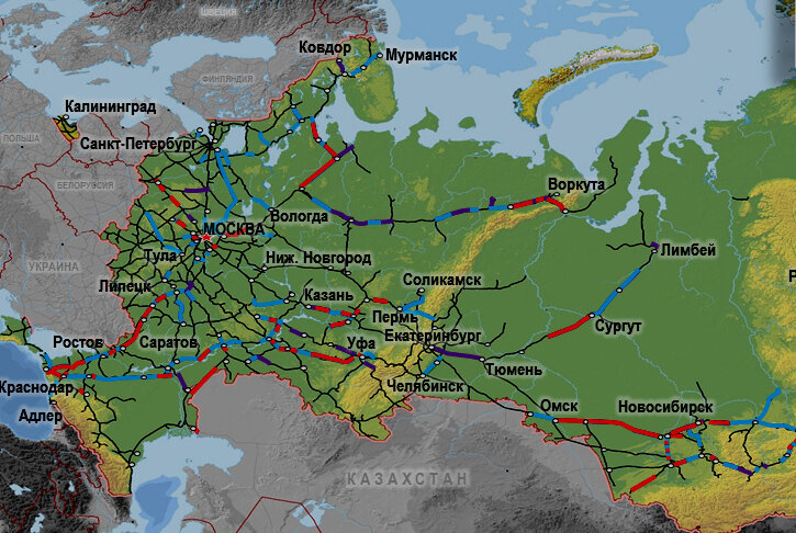 Состояние дорог россии на сегодня карта