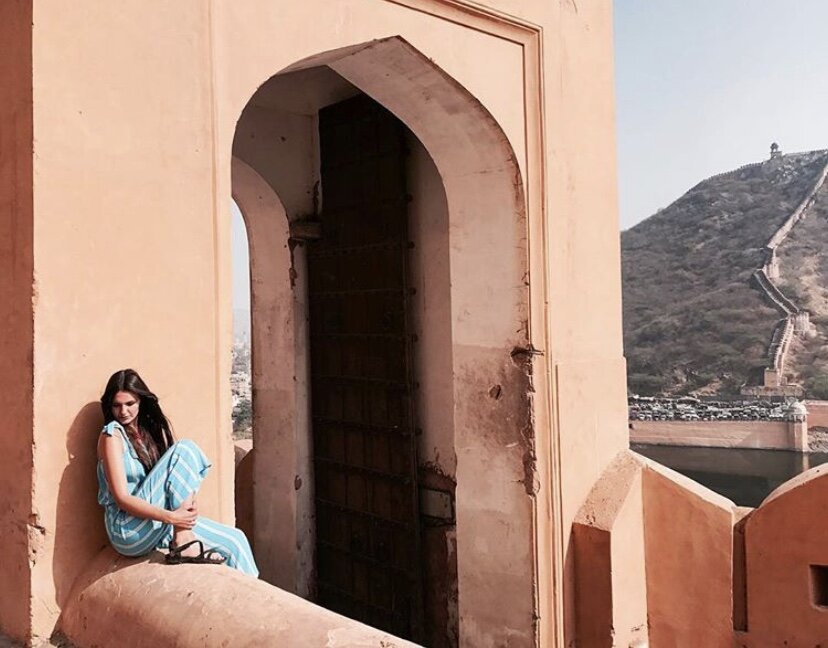 Я на стенах Амбер форта, Джайпур