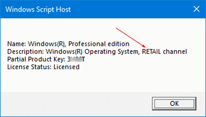 Windows script windows 10. Slmgr /DLI Retail. How Windows check License. Script host. Тип лицензии: Retail.