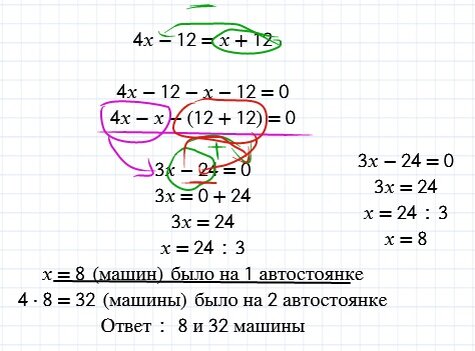 Переносим все в левую часть и приводим подобные