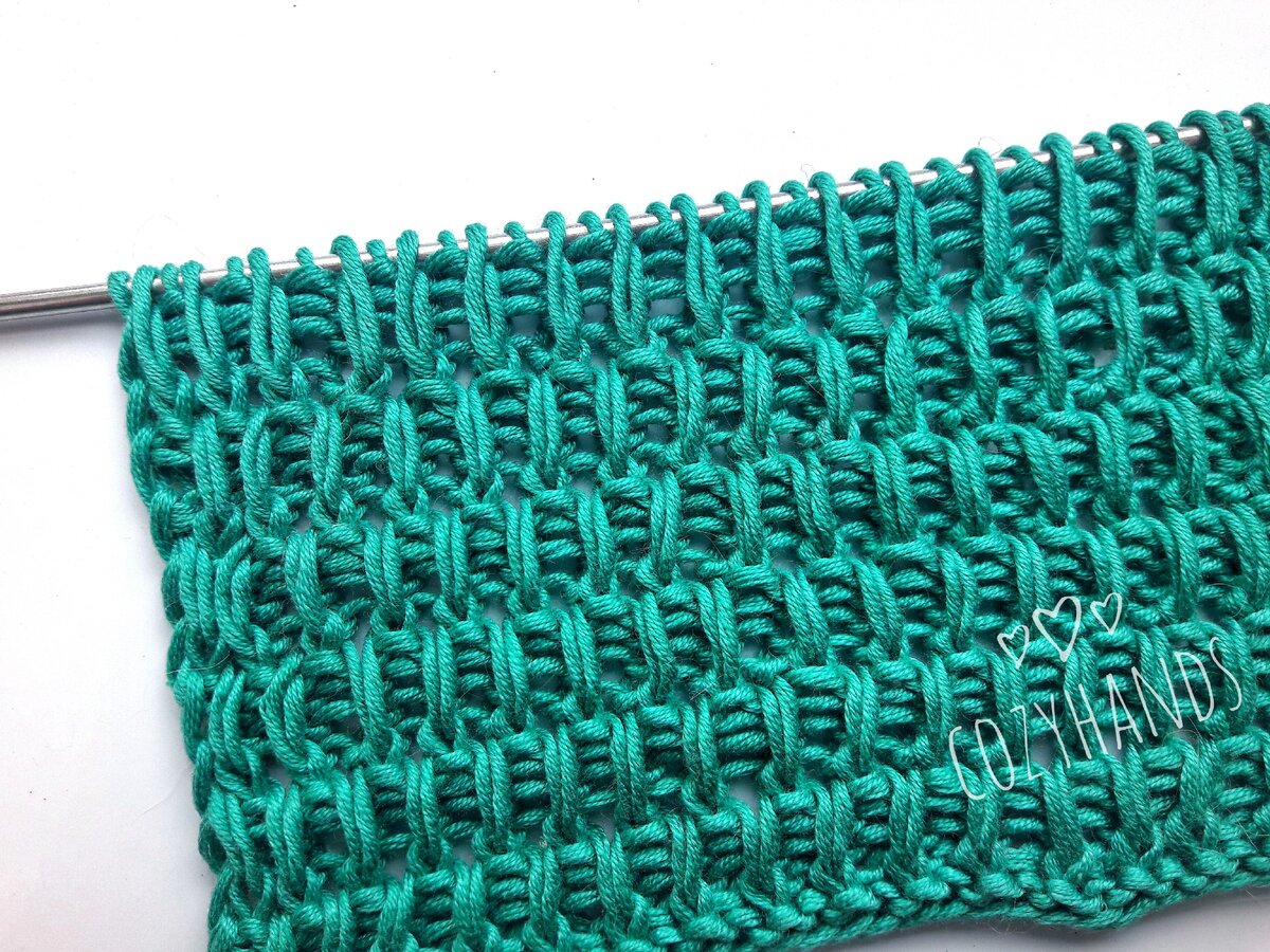 Красивый  фанговыйузор спицами