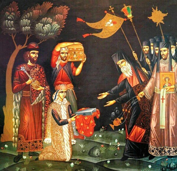 Мара Бранкович вручает святые дары