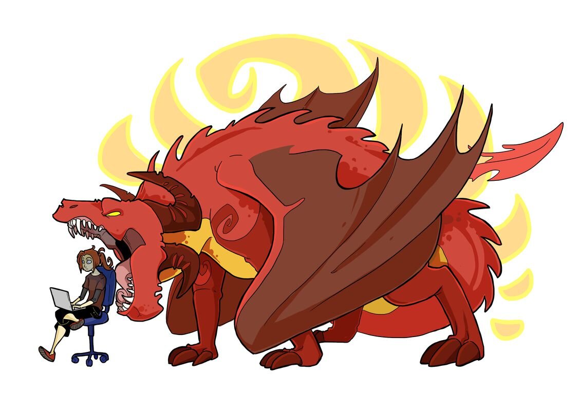 Разгар рабочего дня у копирайтера выглядит так.