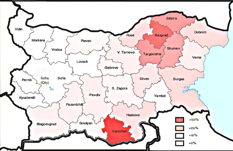 Карта расселения турок из открытых источников.