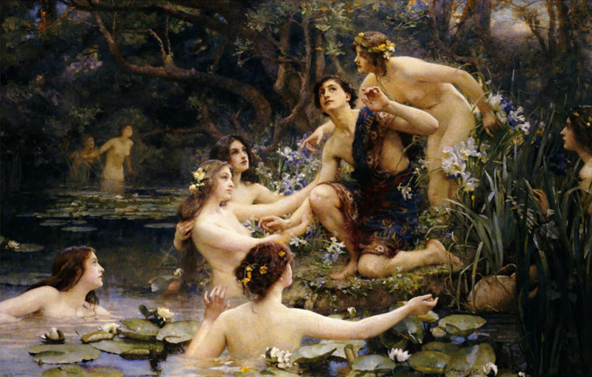 Гилас и водные нимфы. Генриетта Рей. 1910 г. 