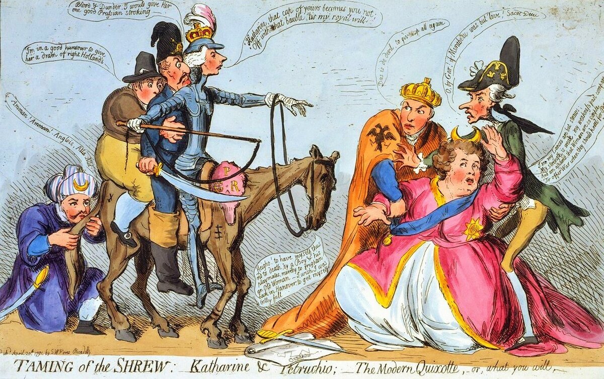 Английская карикатура на греческий проект русской императрицы