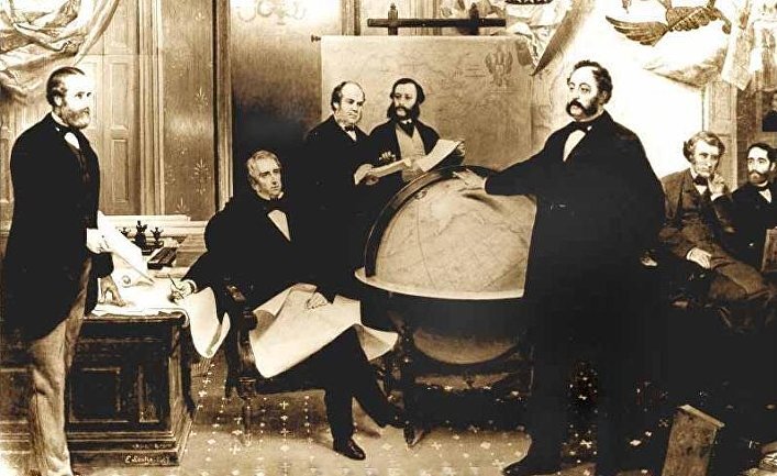 © Wikipedia, Emanuel LeutzeПодписание договора о продаже Аляски в 1867 году