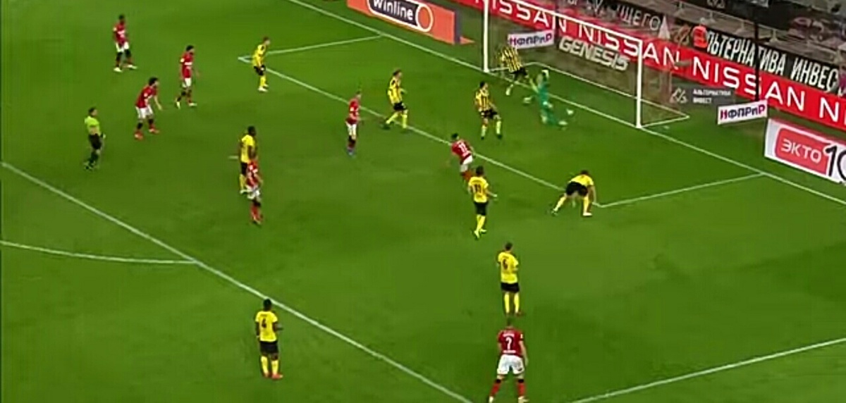 Джордан Ларссон забивает второй гол в ворота "Химок".