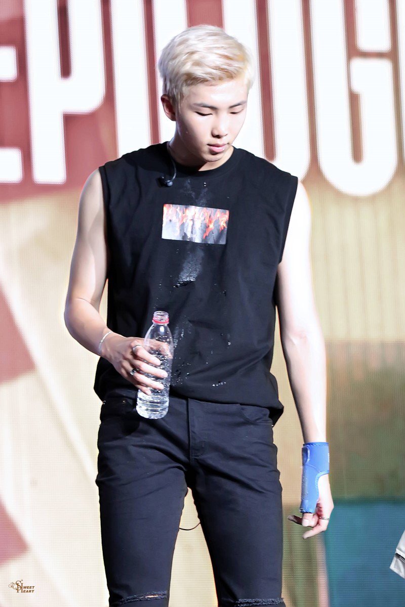 BTS. RM & his tank tops.
