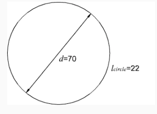 Окружность диаметром 4 см