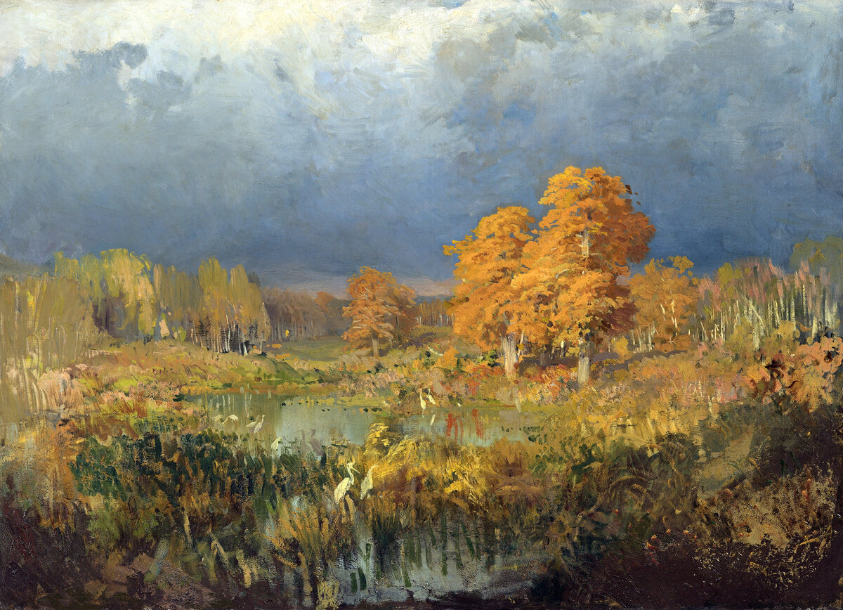 Фёдор Васильев «Болото в лесу. Осень», 1873 год 