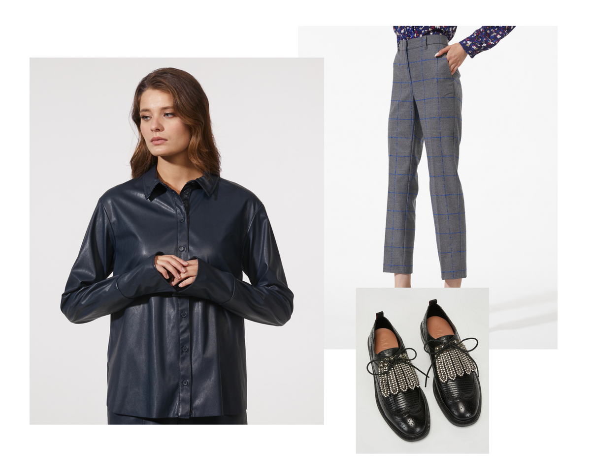 Брюки PAROLA, рубашка COMFORT, ботинки MUSICA. Все MAX&Co.