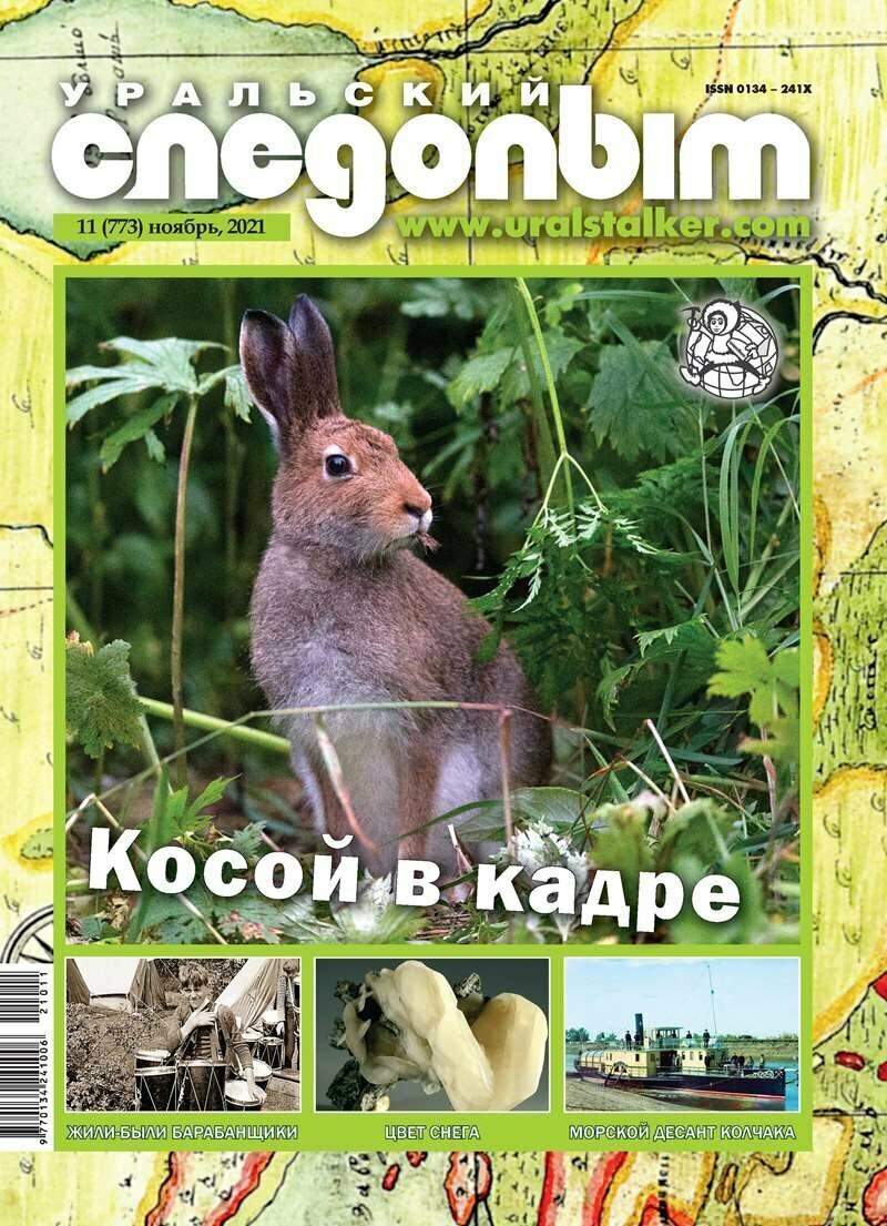 Обложка ноябрьского 2021 года журнала "Уральский следопыт"