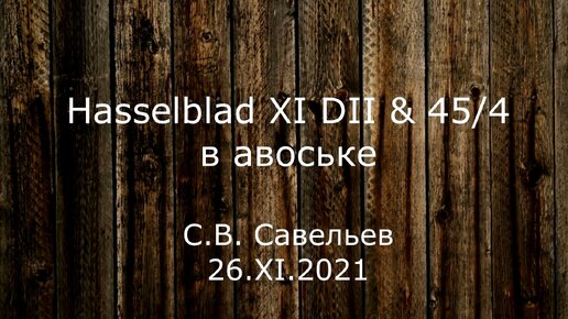 С.В. Савельев. Hasselblad X1D II & 45/4 в авоське - [20211126]