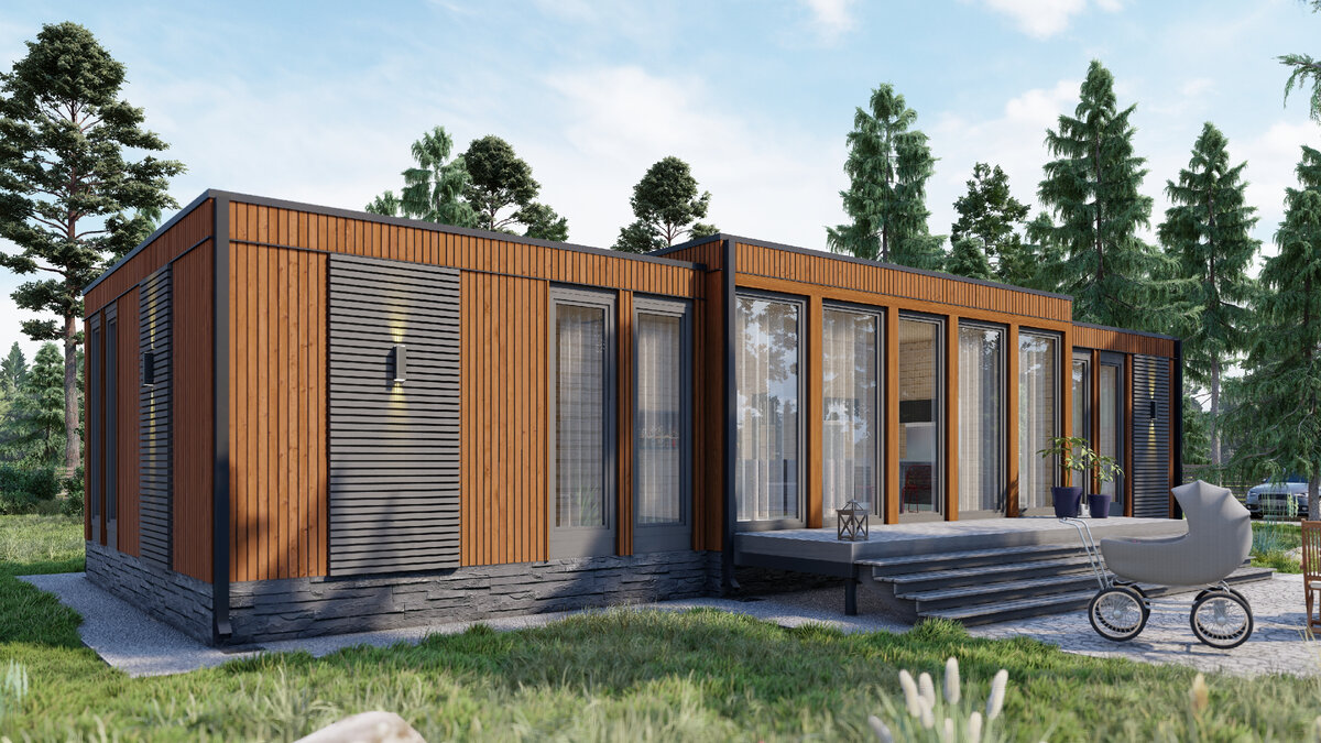 Проект дома "Сканди" от строительной компании "TRAVERTA"