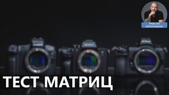 Тест матриц Nikon Z6, Sony α7 II,I Sony α7 II, Canon RP, Canon 5D4 (canon R), Fuji