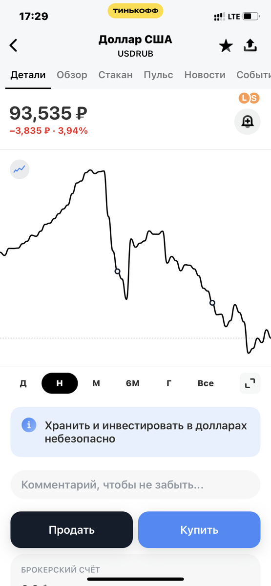 Скрин из Тинькофф.Инвестиций. 