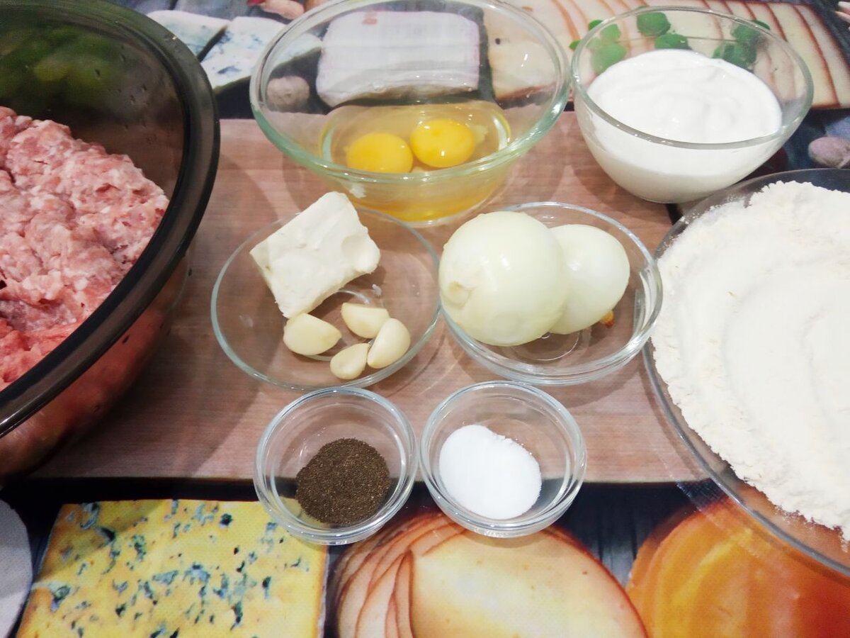 Ингредиенты для приготовления мясных битков