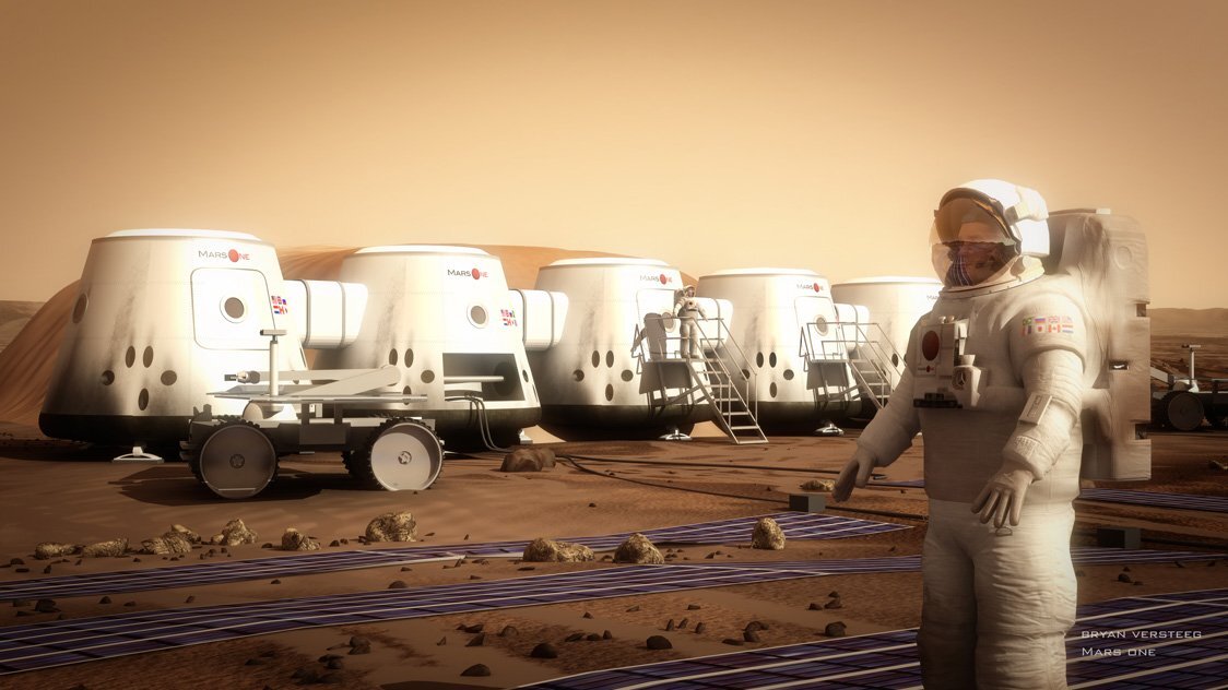 Жилые и научные модули колонии Mars One.