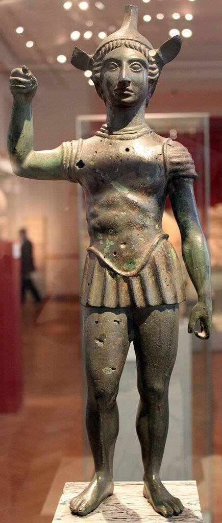 Этрусский воин. Терракотовая статуя, IV в. до н.э.