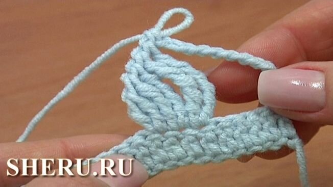 Сложный столбик крючком