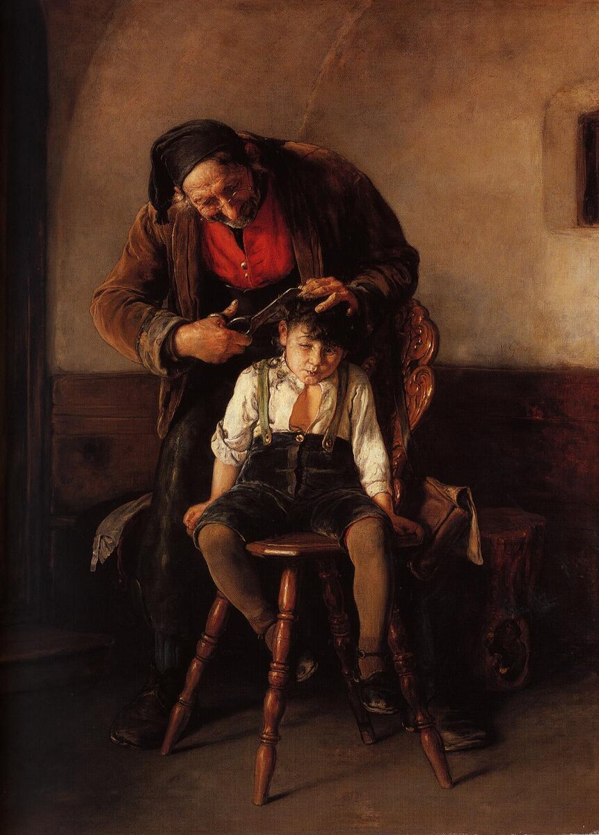 Николаос Гизис. Парикмахер. 1880 (wikipedia.org)