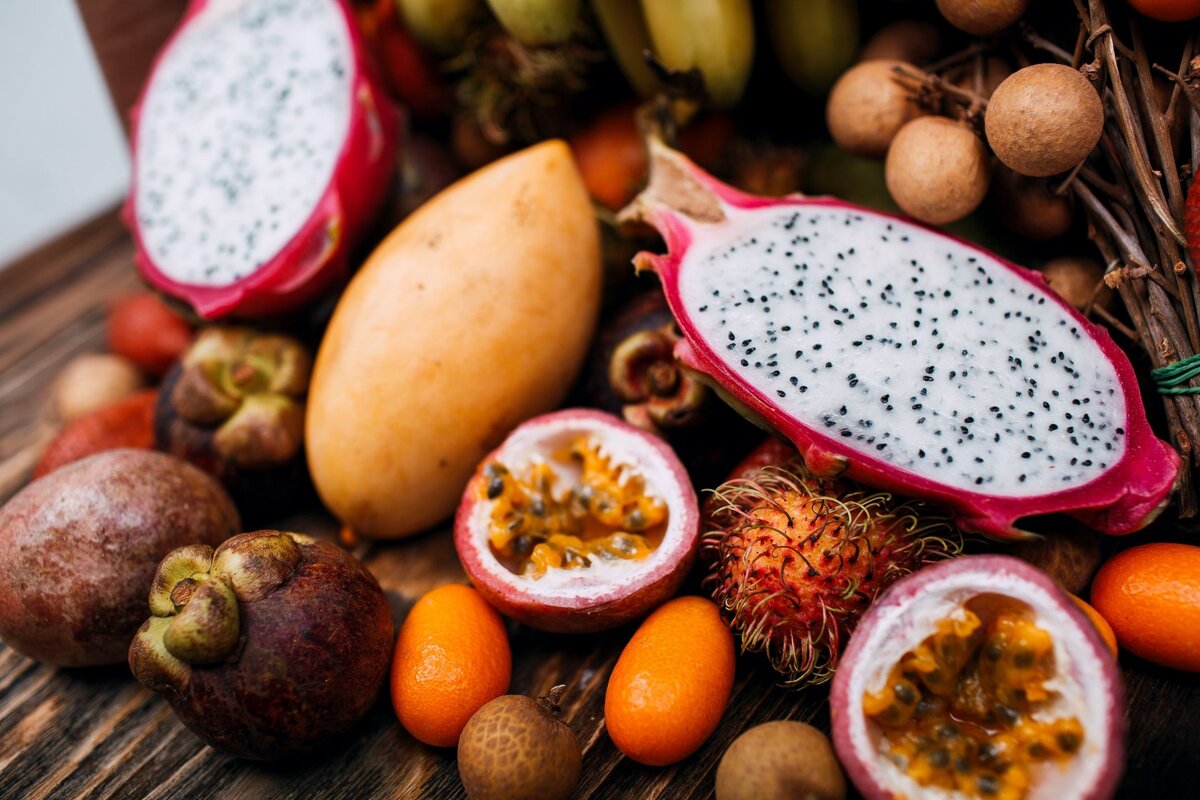 Таиские фрукты имеют очень насыщенный вкус. 