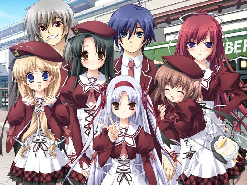  Семь лет назад старшая сестра Какэру покончила с собой. После её смерти он вырос в приюте, стал нелюдим и единственной подругой его была Юка, которая выросла с ним в том же приюте. В старшей школе с Какэру подружилась парочка Тадаси и Каори. После школы компания решила пойти на распродажу в "Аояма", однако случилось то, чего никто не ожидал. Какэру и Юко попали в другое измерение, где не было людей, небо было красным, а Луна была чёрной. И именно там откуда не возьмись их окружили чудовища. Однако наваждение закончилось почти сразу, и друзья не успели подвергнуться нападению. Именно тогда Какэру поставил для себя цель защищать Юку во что бы то не стало. Позже они узнали что кроме них и другие попадают в Красную ночь против своей воли. Они объединяются, чтобы помогать друг другу, чтобы спастись от шести чёрных рыцарей, которые считают их кусками. 