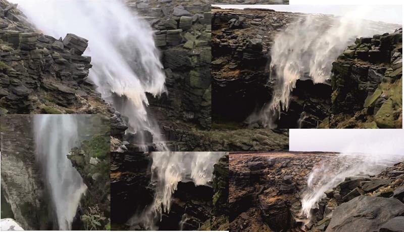 перевернутый водопад. водопад снизу вверх. обратный водопад. водопад который течет вверх. водопад который течет вверх.