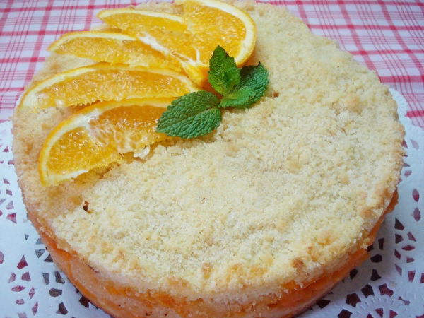 насыпной пирог с тыквой