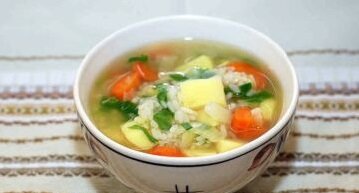 суп рисовый