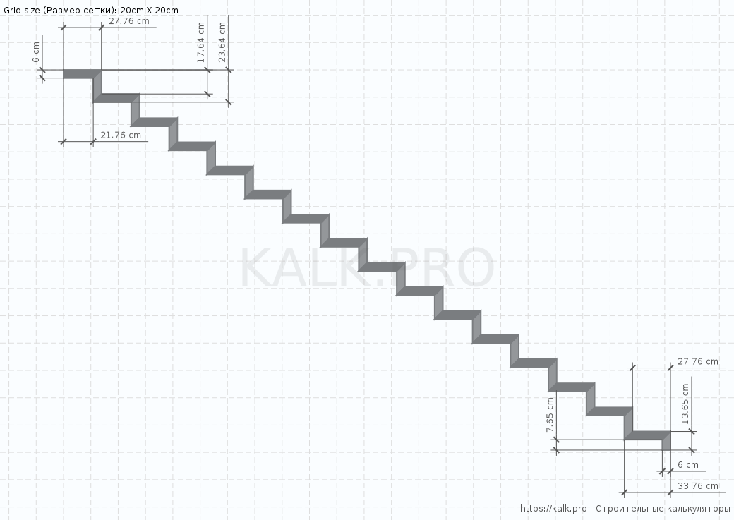 Расчет лестницы на косоурах онлайн калькулятор с чертежами бесплатно