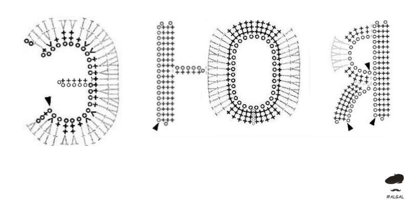 Буквы крючком схемы
