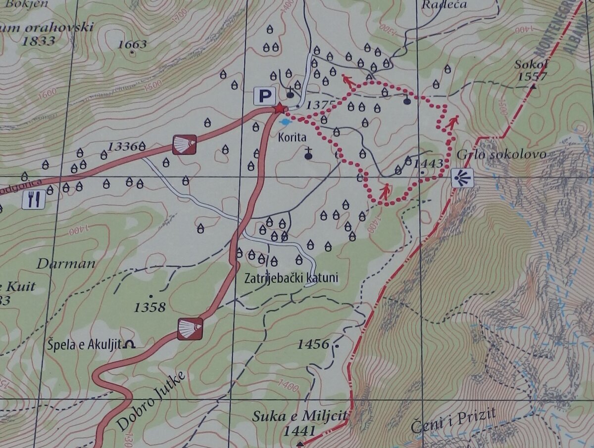 Круг око Корита. Пеший маршрут к ущелью Грло Соколово.