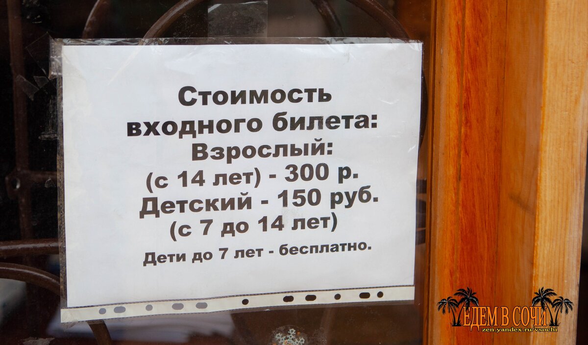 «Южные культуры», стоимость билета.