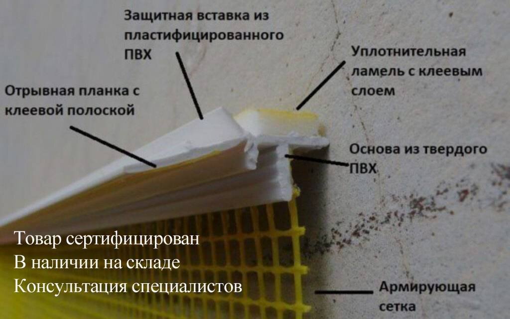 профиль с сеткой для штукатурки оконных откосов. профиль оконный примыкающий под штукатурку. демпферный оконный профиль примыкания. ). профиль оконного примыкания с армирующей сеткой.