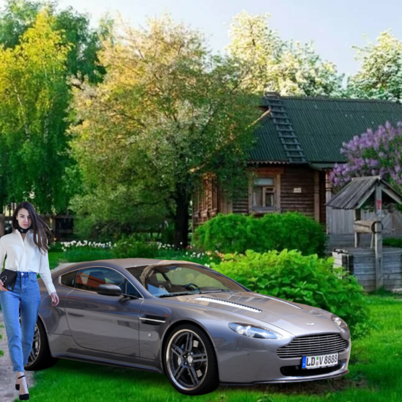 Со двора послышался шум вьезжающей машины.Приехала жена.