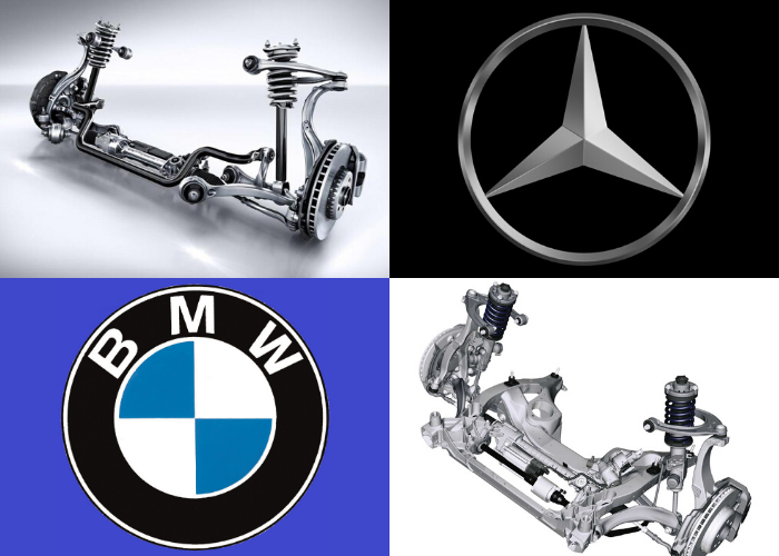 Передняя подвеска двух автомобилей. Найдите 10 отличий)