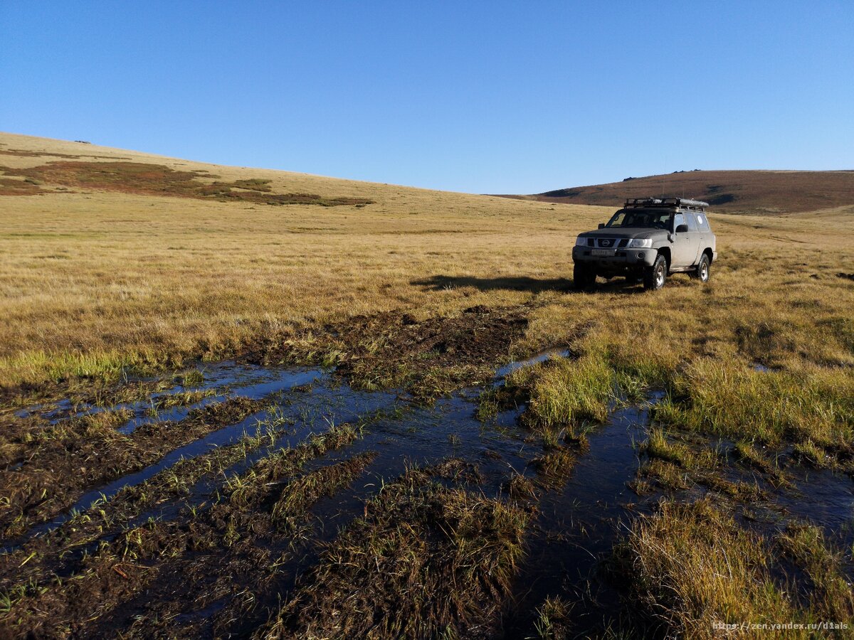 Туристы засадили машину в огромном болоте, но вспомнили простой 