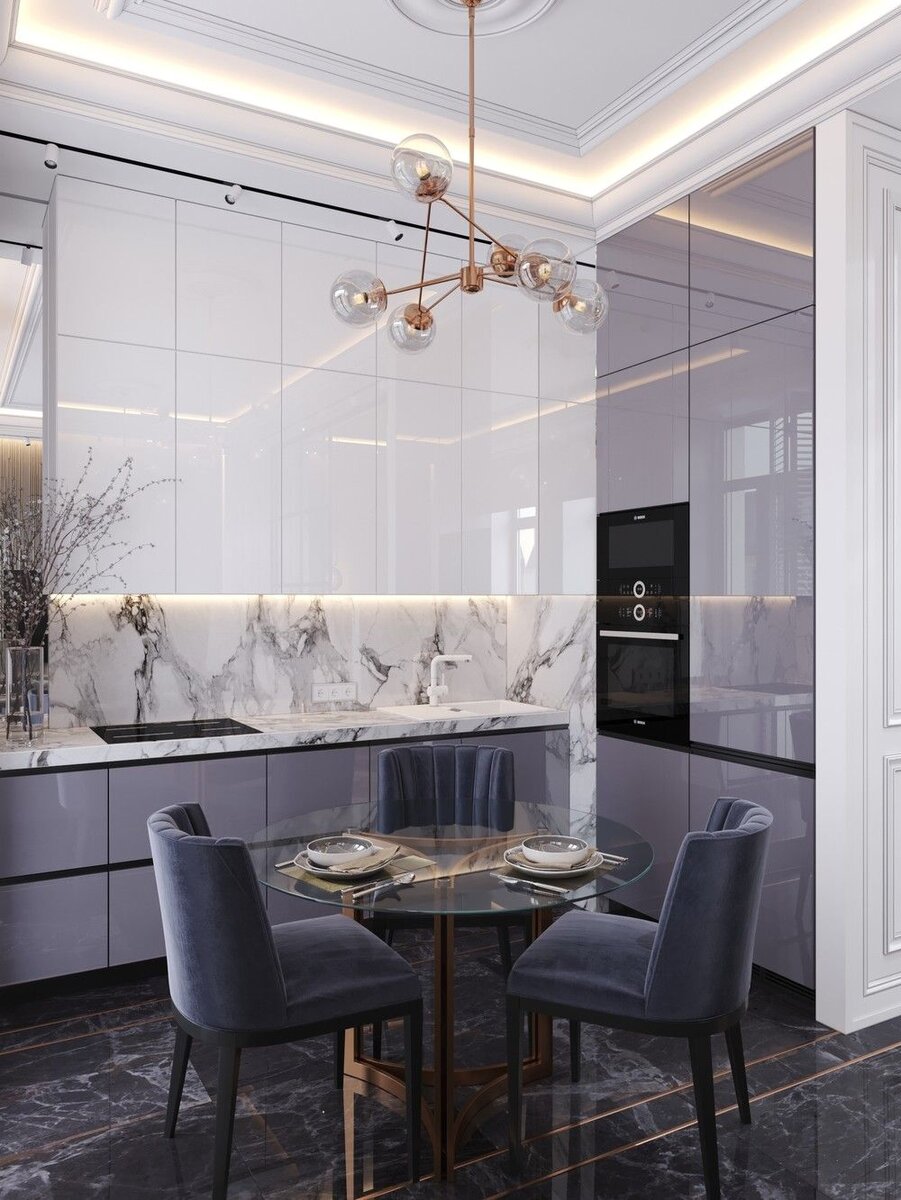 Современная кухня в темных тонах